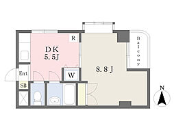 CITYCOSMO17 1DKの間取図画像
