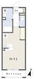 アンビシャス四街道 ワンルームの間取図画像