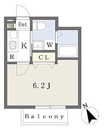 Ｆｏｓｔｅｒ津田沼 306 3階1Kの間取り