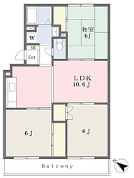 グリーンバレー 3LDKの間取図画像