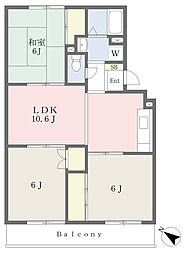グリーンバレー 3LDKの間取図画像