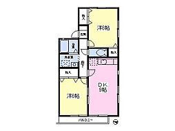 ソフィア・タナカ 2DKの間取図画像