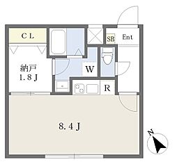 CasaSEVEN ワンルームの間取図画像