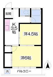 イアムスカイジン 2Kの間取図画像