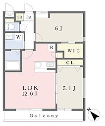 船橋市印内2丁目アパート 2LDKの間取図画像