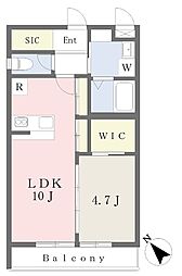 船橋市印内2丁目アパート 1LDKの間取図画像