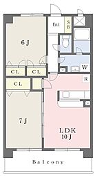 フォルトゥーナ 2LDKの間取図画像