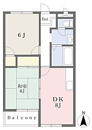 シグママンション昭栄 2DKの間取図画像