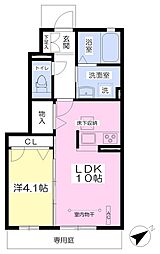 フルール7番館 1LDKの間取図画像