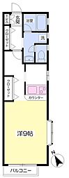 メゾンサンクス ワンルームの間取図画像