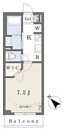 シュプール 1Kの間取図画像