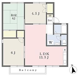 サン・ビューラーA 3LDKの間取図画像