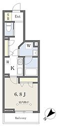 シャルム 1Kの間取図画像