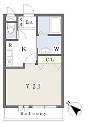 シャインフロント五井駅前 1Kの間取図画像