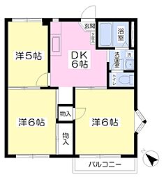 タウニィー足立G 3DKの間取図画像