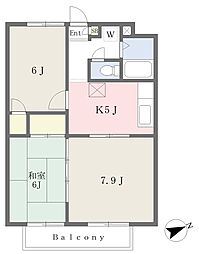 プリメーラ苅込 3Kの間取図画像