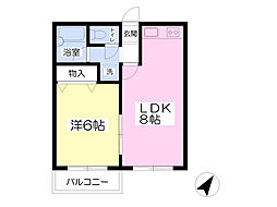 ジュネパレス松戸第168 1LDKの間取図画像