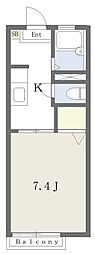 ディアス・C 1Kの間取図画像