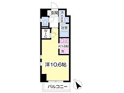 クオリア新鎌ヶ谷 1Kの間取図画像