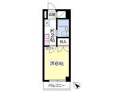 サンノーブル柏壱番館 1Kの間取図画像