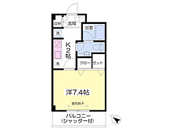 エクセレントガーデン 1Kの間取図画像
