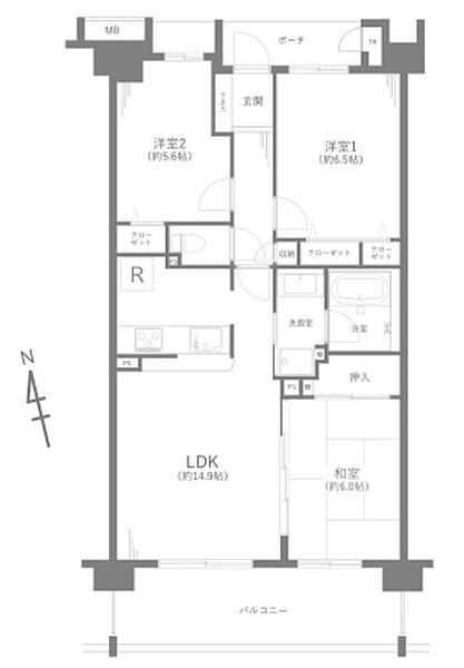間取りを拡大表示