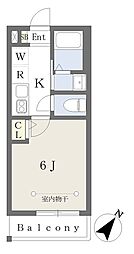 京成松戸線 高根木戸駅 徒歩11分の賃貸アパート 3階1Kの間取り