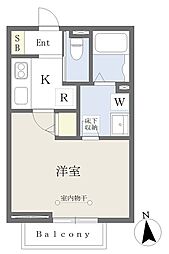 ＳＯＵＧＯハイツ 102 1階1Kの間取り