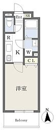 DOビル公津の杜2 1Kの間取図画像