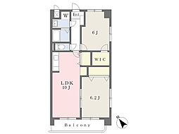 プランドール佐倉 2LDKの間取図画像