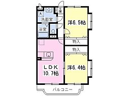 グランヴェルデ1 2LDKの間取図画像