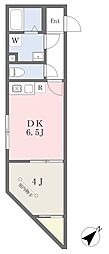 ロイヤル勝田台 1DKの間取図画像