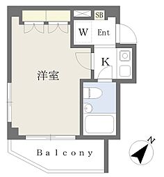 コスタニアマンション 1Kの間取図画像