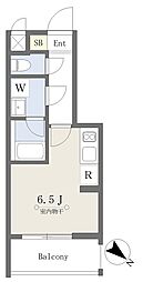 Reve City minamiーgyotoku ワンルームの間取図画像