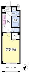 PremierRYU 1Kの間取図画像