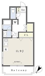 及川ビル ワンルームの間取図画像