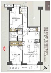 モア・ステージ新浦安 2LDKの間取図画像