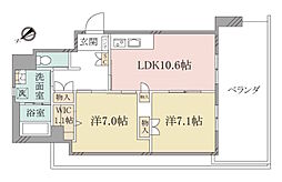 (シニア限定)ヘーベルヴィレッジ西船橋駅 2LDKの間取図画像