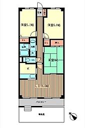 アルカンシェール 3LDKの間取図画像