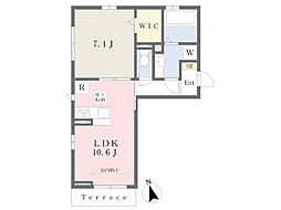 コンフォール 1LDKの間取図画像
