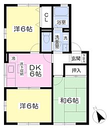 フローラ'98 3DKの間取図画像