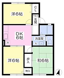 ヒルズホトガヤトC 3DKの間取図画像