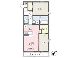 グランシャリオ壱番館 2LDKの間取図画像