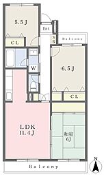 ベルヴィ能見台Ａ棟 1階3LDKの間取り