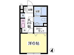 メゾンドプチ 1Kの間取図画像