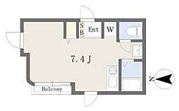 グラート能見台 ワンルームの間取図画像