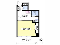 アーバンハイツ5 1Kの間取図画像