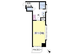 アーバンハイツ5 1Kの間取図画像