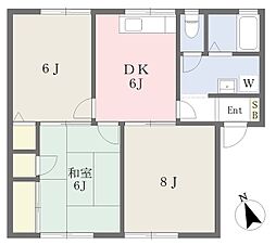 ボナールピア6 3DKの間取図画像