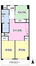 グリーンフィールズ 3DKの間取図画像